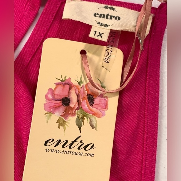 NWT Entro Giddy Up Glamour Hot Pink Fringe Boho Halter Top - Picture 13 of 13